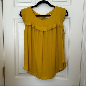 XL Mustard Yellow LOFT Blouse
